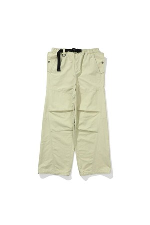 DOUBLE POCKET PARACHUTE PANTS - AVOCADO