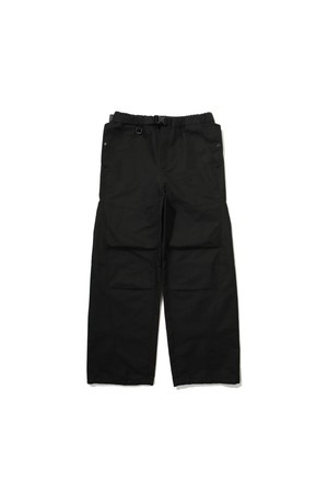 DOUBLE POCKET PARACHUTE PANTS - BLACK