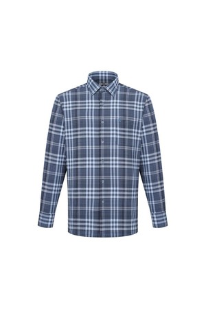 폴리혼방 미디움체크 캐주얼 셔츠