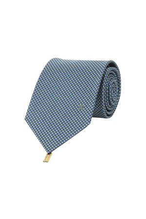 실크혼방 올오버 넥타이 민트