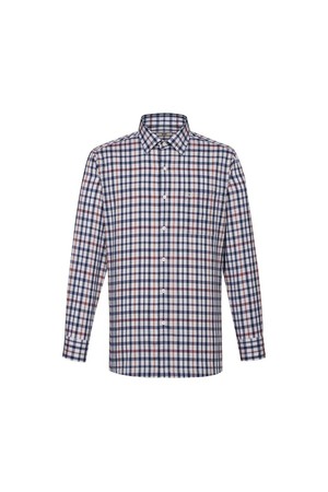울혼방 스몰체크 캐주얼 셔츠