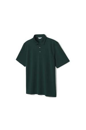 코튼혼방 카라 반팔 티셔츠 그린