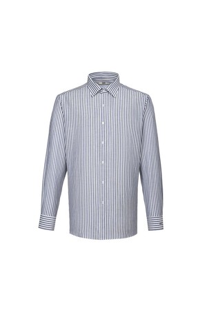 울혼방 스트라이프 드레스셔츠