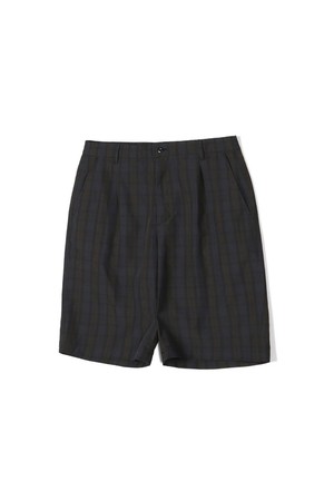 체크 서커 숏팬츠 브라운