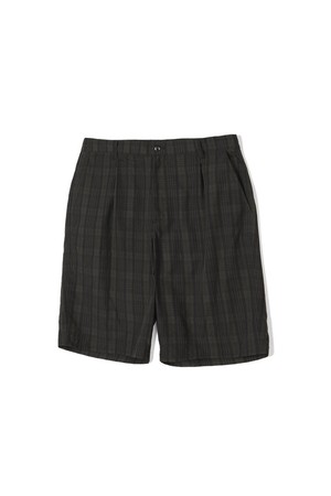 체크 서커 숏팬츠 블랙