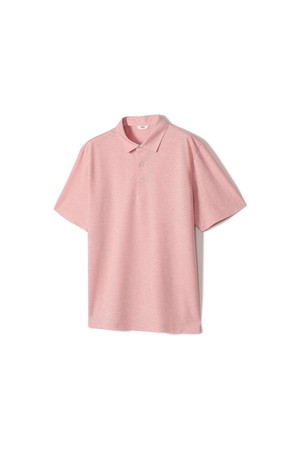 쿨터치 베이직 카라 반팔 티셔츠 핑크