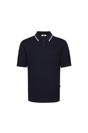 면혼방 반팔 카라니트