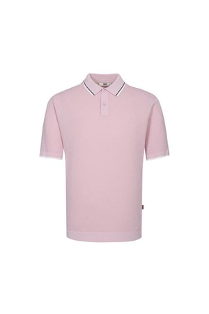 면혼방 반팔 카라니트