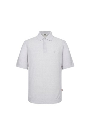 면혼방 반팔 카라니트