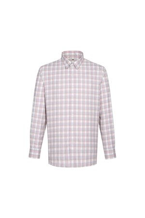 울혼방 미디움체크 캐주얼 셔츠