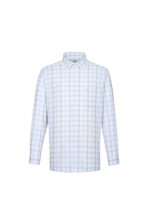 시어서커 스몰체크 캐주얼 셔츠