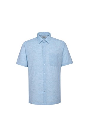 린넨혼방 솔리드패턴 반팔셔츠