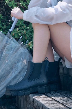 유비아 레인부츠 01 Black 5cm