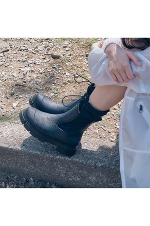 유비아 레인부츠 02 Black 5cm