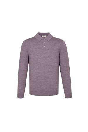 울 100 워셔블 카라니트 핑크