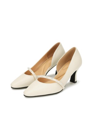 포멜 레더 포인트 펌프스01 Ivory 7cm