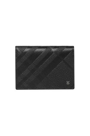 매튜 체크 소가죽 명함지갑 BLACK