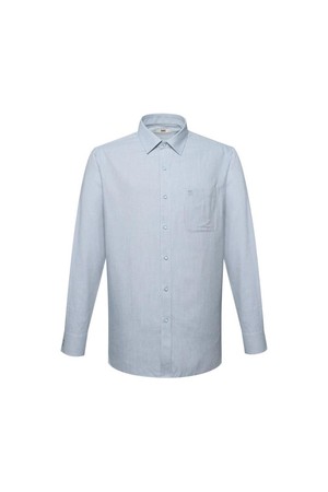 코튼혼방 마이크로 체크 셔츠 레귤러핏 블루