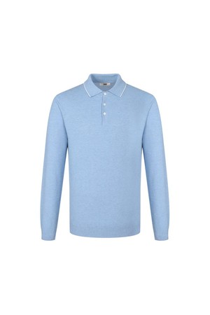 비스코스 혼방 카라니트 블루