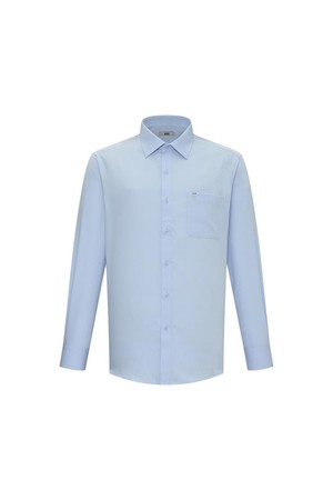 이지케어 도비조직 긴팔셔츠 레귤러핏 블루