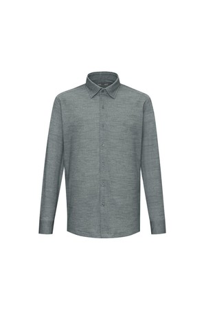 노케어 져지 프린트 캐주얼 셔츠