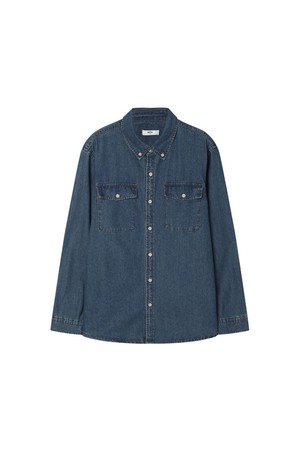 데님 셔츠 블루