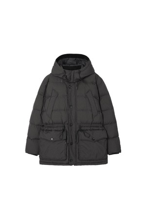 후드 중기장 헤비아우터 차콜그레이