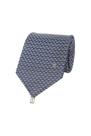 실크혼방 스몰 패턴 올오버 넥타이