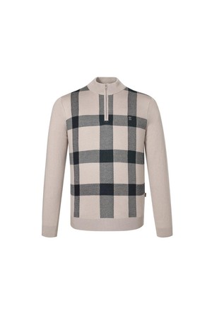 울혼방 멀티체크 하프집업