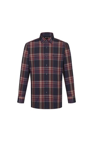 폴리혼방 이지케어 미디움체크 셔츠 레귤러핏