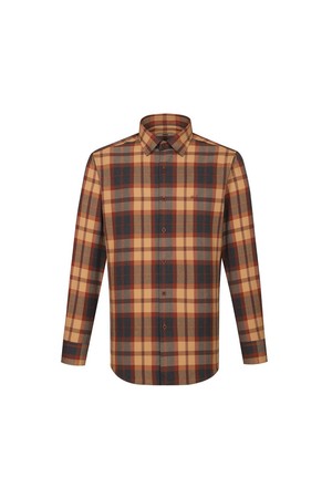 폴리혼방 이지케어 미디움체크 셔츠 레귤러핏