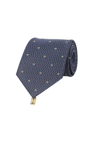 실크혼방 로고 올오버 넥타이