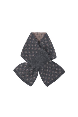 캐시미어 100 쁘띠 터널홀 올오버 머플러 그레이