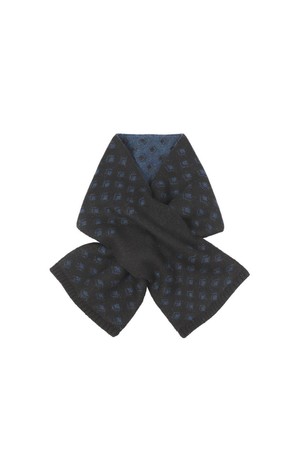 캐시미어 100 쁘띠 터널홀 올오버 머플러 블랙