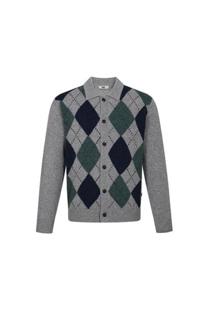 울100 아가일 카라 가디건