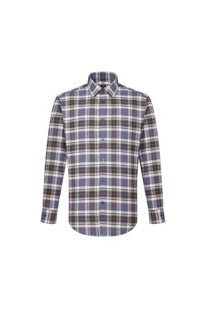 기모 면100 미디움체크 캐주얼 셔츠 레귤러핏