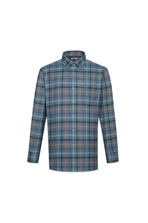 기모 이지케어 미디움체크 캐주얼 셔츠 레귤러핏