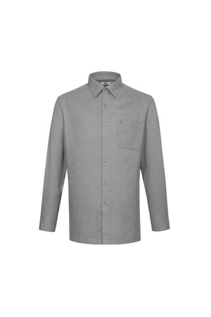 기모 폴리혼방 이지케어 솔리드 패턴 셔츠 레귤러핏