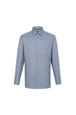 기모 폴리혼방 이지케어 마이크로패턴 셔츠 레귤러핏