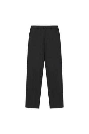 프린트 본딩 노턱 팬츠 차콜그레이