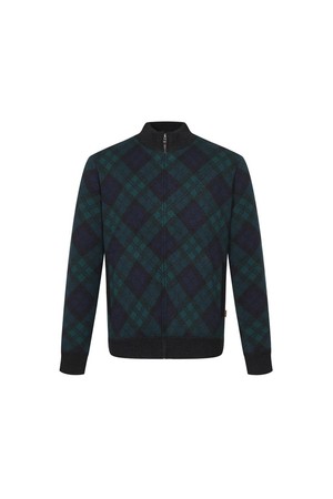 울100 체크 자카드 방풍 풀집업