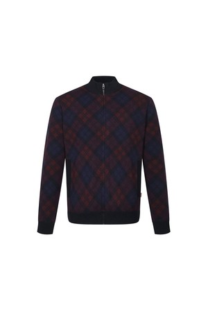 울100 체크 자카드 방풍 풀집업