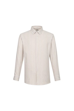 기모 면혼방 스트라이프 드레스셔츠 레귤러핏