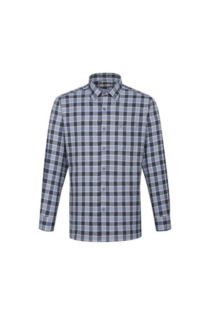 기모 폴리혼방 이지케어 미디움체크 셔츠 레귤러핏