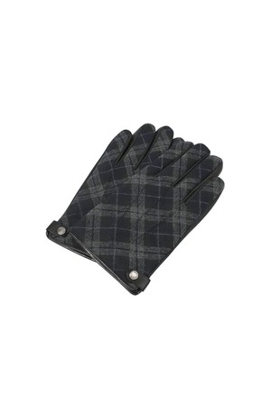 [25FW] 양가죽 콤비 체크 스마트터치 장갑