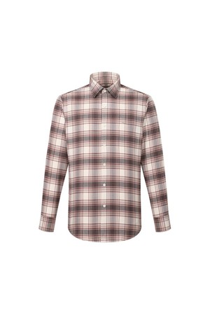 기모 이지케어 미디움체크 셔츠 레귤러핏