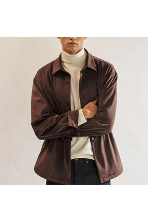 폴리혼방 스웨이드 캐주얼 셔켓