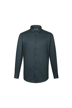 노케어 스트레치 헤링본 프린트 셔츠 컴포트슬림핏