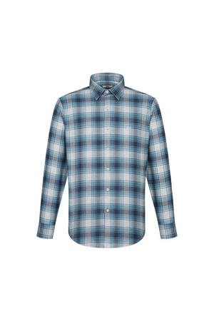 기모 이지케어 미디움체크 셔츠 레귤러핏