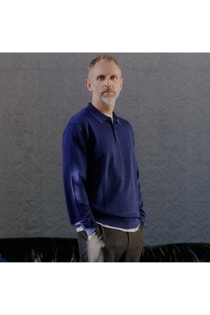 비스코스혼방 플레인 카라니트